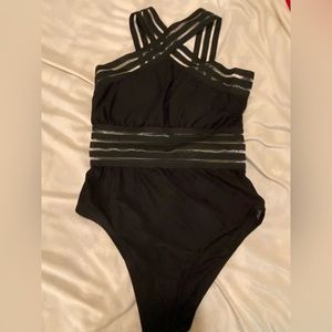 NWOT black one piece bathing suit size Medium